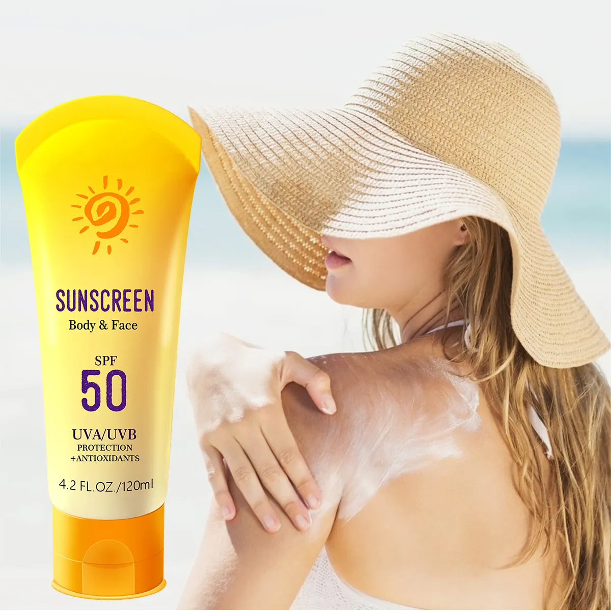 Hochwertige Ölkontrolle Gesicht- und Körper-Sonnencreme mit UV-Schutz erfrischende Feuchtigkeitscreme für den Outdoor-Einsatz