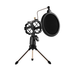 Mini soporte de micrófono de escritorio + soporte de micrófono de montaje de choque + Kit de filtro para grabación de estudio, transmisión en línea, chat - Product Image 1
