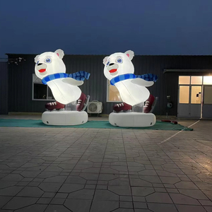 Modèle gonflable publicitaire TianYi Tech, mascotte gonflable lumineuse en forme de petit ours blanc pour événements de patinage - Product Image 4
