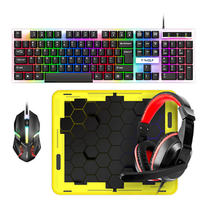 Combo <span class=keywords><strong>clavier</strong></span> et <span class=keywords><strong>souris</strong></span> TF240 pour ordinateur portable, PC, joueurs, écouteurs de jeu pour PC - Product Image 4