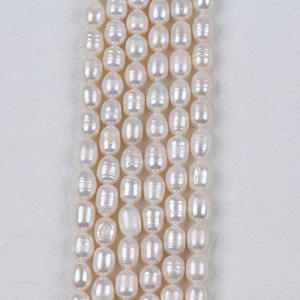 Natural 7-8mm Freshwater Rice <b>Pearl</b> White Color <b>Loose</b> <b>Pearl</b> Accessory Material From Zhuji <b>Pearl</b> for DIY - Product Image 3