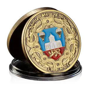 D. День 6.6.1944 французские воздушные Сувениры и подарки Франция монета с бронзовым покрытием вызов монеты памятная монета