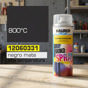 Pintura en Aerosol Resistente a Altas Temperaturas Negro Mate 400 ml. - Product Image 3