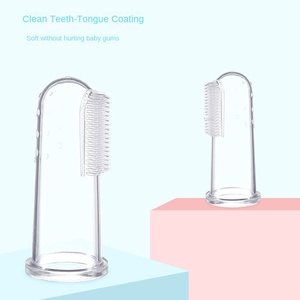 Silicone Toothbrush <b>Finger</b> <b>Stall</b> Dog Cat Baby Toothbrush <b>Finger</b> <b>Stall</b> Pet <b>Finger</b> Toothbrush Cleaning Pet Supplies - Product Image 2