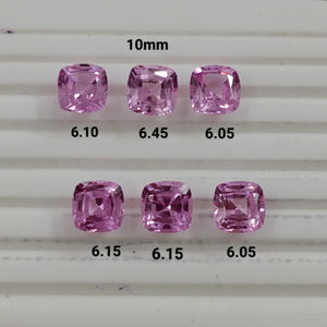 Zafiro Rosa Cultivado en Laboratorio, Corte Cojín, Gema Suelta, Calidad Premium, Tamaño Calibrado, Color Rosa Intenso, Para la Elaboración de Joyería Fina - Product Image 5