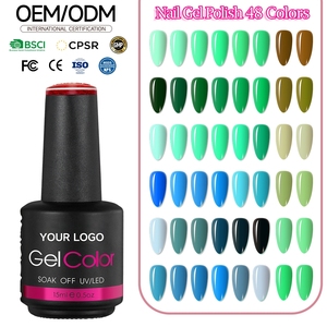 เจลทาเล็บคุณภาพสูง OEM 48 สี ได้รับการรับรอง MSDS และ CPSR ลอกออกได้ ฉลากสั่งทำได้ ผลิตภัณฑ์วีแกน ใช้กับยูวีและแอลอีดี สำหรับร้านทำเล็บ - Product Image 1