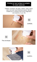 Printer Portabel Bluetooth Mbrush, Printer Foto Tanpa Kertas, Printer Genggam Terkecil