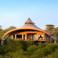 Tentes de luxe pour l'extérieur à résistance aux chocs supérieure avec salle de bain, suite de glamping Tethys pour climat extrême