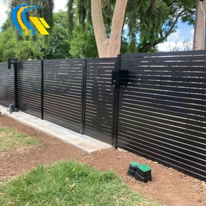 Panneau de clôture en aluminium noir et gris pas cher, clôture de jardin en métal pour la maison, <span class=keywords><strong>idées</strong></span> de clôture pour l'intimité, designs sans creuser, écran de clôture imperméable - Product Image 6