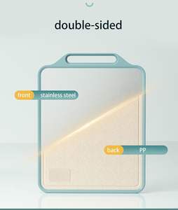 Planche à découper multifonctionnelle en plastique double face antibactérienne Yuou Green 2025 pour légumes et viande (vente en gros) - Product Image 2