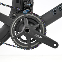 Vélo de route en fibre de carbone TWITTER avec transmission électronique sans fil Wheeltop, 24 vitesses, freins à disque hydrauliques, cadre rigide, capacité de charge de 150 kg
