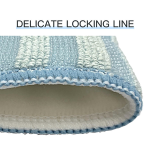 Washable Reusable Microfiber <b>Mops</b> Pad Compatible Flat Head 18-Inch Blue Heavy-Duty Single-Sided Flat <b>Mop</b> House Cleaning - Product Image 6