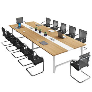 Mesa de Conferencia Moderna Rectangular para 16 Personas, Muebles de Oficina Duraderos, Mesa de Reuniones, Capacitación y Negociación con Combinación de Sillas - Product Image 5