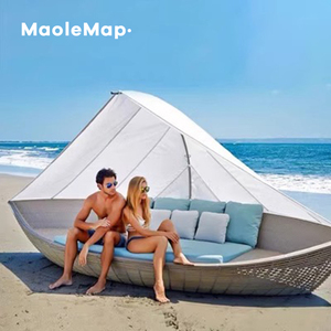 Đồ nội thất sân vườn Patio vườn phơi nắng ngoài trời <span class=keywords><strong>sofa</strong></span> hồ bơi phòng chờ ghế bãi biển Cabana đi văng wicker hồ bơi mây ghế Sun <span class=keywords><strong>Lounger</strong></span> - Product Image 4