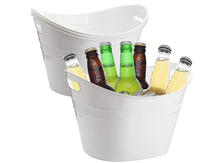 Prix bon marché champagne en plastique bière vin seau à glace avec logo personnalisé acrylique bière seau à glace en plastique pour la russie VB or Glen Avon