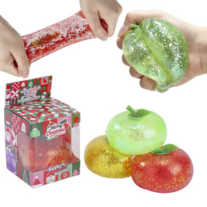New Product Christmas Golden-powder apple Maltose Squishy Stress-relief Toy <b>Venting</b> Rebound Halloween - Product Image 5