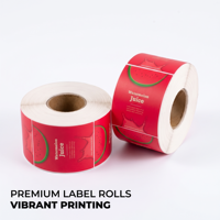 Étiquettes de bouteilles résistantes au froid en rouleau, autocollants en vinyle imperméables pour jus de pastèque, emballages de boissons, autocollants de logo pour emballages