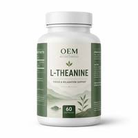 Capsules d'antioxydant L-Théanine 200mg à marque privée OEM/ODM – Complément pour la relaxation et la concentration, végétalien, sans OGM, sans gluten, vente en gros en vrac