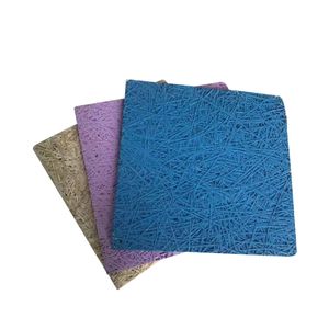 Panneau <span class=keywords><strong>acoustique</strong></span> décoratif en fibre de noix de coco peint en laine de bois Solution de conception graphique ignifuge Projets d'hôtel scolaire Hall 90% - Product Image 3