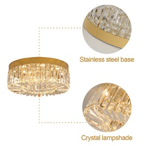 Lampe nordique moderne pour la maison, chambre à coucher, salon, couloir, lustre en cristal K9 de luxe, éclairage LED au plafond - Product Image 5