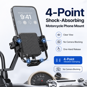 Support <span class=keywords><strong>de</strong></span> téléphone antichoc pour <span class=keywords><strong>moto</strong></span>, support <span class=keywords><strong>de</strong></span> vélo anti-vibration, support <span class=keywords><strong>de</strong></span> navigation en aluminium pour vélo électrique, support <span class=keywords><strong>de</strong></span> livraison pour scooter - Product Image 1
