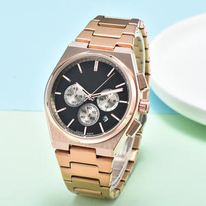 Montre de luxe pour homme, chronographe, multifonctionnelle, étanche 5 ATM, cadran blanc, aiguilles lumineuses <span class=keywords><strong>en</strong></span> acier inoxydable, design minimaliste personnalisé - Product Image 4