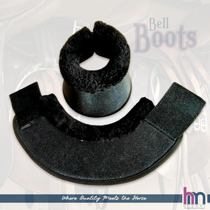 Protège-ongles de cheval de qualité supérieure en cuir synthétique croco, néoprène et garniture en vison rembourrée, protection absorbant les chocs - Product Image 6