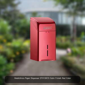 Dispenser di Carta Mediclinics DTH100CS Finitura Satinata Colore Rosso - Product Image 3