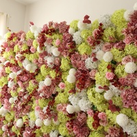 Mur floral artificiel en soie 3D/5D de luxe, tendance, vente directe usine, fait main, pour décoration de scène de mariage, de réception scolaire et d'événements
