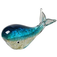Décorations de bureau en verre Art Déco en forme de poisson, animaux marins, avec glaçure colorée et phosphorescente, parfaites comme bibelots d'anniversaire