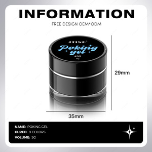JTING Hochwertiger Poking Gel-Nagellack in 9 Farben, Vielseitig Einsetzbarer Lace Gel-Nagellack, OEM/ODM, Kostenloses Design, 5g Poke Gel für Nailart-Zubehör - Product Image 2