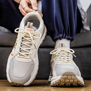 Chaussures décontractées pour hommes, nouvelle conception respirante en maille, baskets de sport à semelle épaisse, augmentant la taille, tendance - Product Image 4