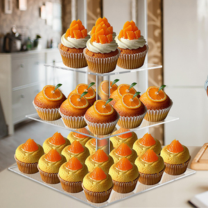 Square <strong>3</strong>-4-5 <strong>Tier</strong> <strong>Dessert</strong> and Cupcake Display Stand, Suitable for Weddings, Birthdays, Christmas Events and Parties - Product Image 2