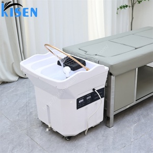 KISEN Équipement de Salon de Beauté : Lit de Shampoing Portable avec Circulation d'Eau, Thérapie Capillaire, Massage et Moxibustion pour Salon de Coiffure - Product Image 2