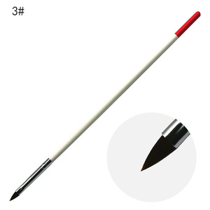 Lot de 6 pinceaux à ongles en nylon avec manche acrylique, pour gel UV, fleurs, incluant des pinceaux liner plats, plats angulaires et à pois. - Product Image 6