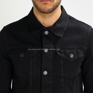 Chaqueta Vaquera Casual de Talla Grande para Hombre al por Mayor, Chaqueta de Algodón Transpirable con Botones Decorativos para Otoño - Product Image 1