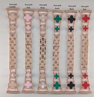 Bracelet Femme en Acier Inoxydable pour Apple Watch iWatch Séries 10 8 Ultra 7 6 5 4, Bracelet Universel en Métal 20mm 22mm