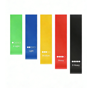 Fitness Custom logo Gym Yoga Pilate Fit Simplify Latex Rubber Mini Sport Elastic Loop Resistance <strong>Workout</strong> <strong>Bands</strong> Sets for Exercise - Product Image 3
