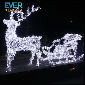 Trineo de <span class=keywords><strong>Renos</strong></span> <span class=keywords><strong>Navideños</strong></span> de PVC de Tamaño Real <span class=keywords><strong>con</strong></span> Luz LED e Impermeabilidad IP65 para Decoración de Jardines y Paisajes - Product Image 3