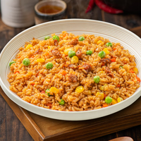 Riz frit maison préparé IQF avec oeufs et jambon végétarien Plats surgelés prêts-à-cuisiner