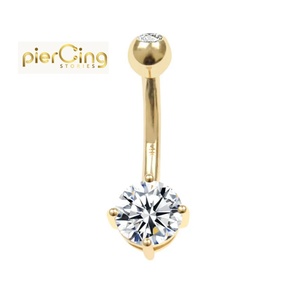เครื่องประดับแบบเจาะรูทำจากทองคำ14K ขนาด18K ห่วงเจาะสะดือ - Product Image 2