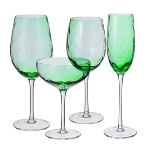 Samyo personalizzato soffiato a mano cristallo di colore verde bicchiere di champagne bianco <span class=keywords><strong>vino</strong></span> <span class=keywords><strong>rosso</strong></span> calici set di 6 - Product Image 2