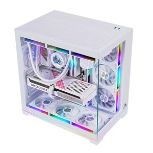 Ordinateur de bureau Sea View AMD pour 7 7700 10 cœurs 32 Go de RAM 1 To de SSD NVMe Carte graphique RX9060 XT 16 Go Refroidissement liquide Puissance Gaming - Product Image 4