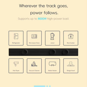 SINOAMIGO Sistema <span class=keywords><strong>de</strong></span> Riel Eléctrico <span class=keywords><strong>de</strong></span> Aluminio para Montaje en Superficie <span class=keywords><strong>de</strong></span> 50 cm con Enchufes Deslizantes para Reino Unido, EE. UU., Schuko, Franceses y Tomas <span class=keywords><strong>de</strong></span> Pared USB para Cocina - Product Image 3
