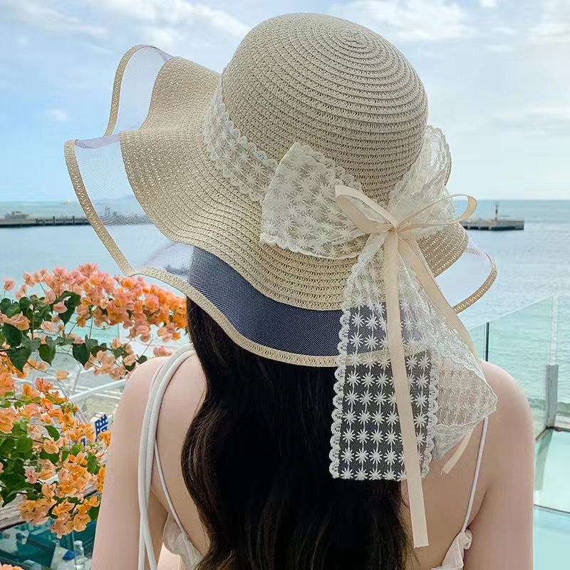 Lace Bow-Beige