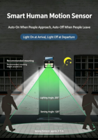 Lampe murale solaire LED IP65 étanche, batterie 800mA, détecteur de mouvement, 3 modes, lumière de sécurité pour extérieur, jardin, entrepôt