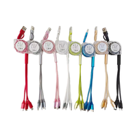 Kabel Data 5-In-1 pengisian daya cepat, kabel Data Pd 60W Flash 1 in 3 tipe-c pengisian daya kabel hadiah mobil TPE untuk ponsel