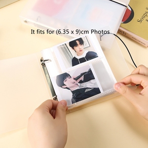 Classeur à 3 anneaux bien vendu 25 <span class=keywords><strong>pages</strong></span> intérieures transparentes 10x10cm poches Kpop <span class=keywords><strong>Mini</strong></span> Photocards Albums <span class=keywords><strong>Photo</strong></span> colorés Impression personnalisée - Product Image 2