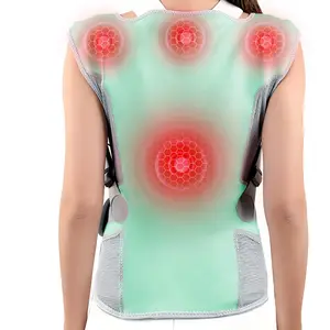 High quality adjustable back brace support graphene heating belt magnetic posture corrector device for men and women