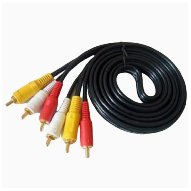 1.5m 3-to-3 RCA Cable, 6-pin DVD Audio Cable, 3-to-3 Video Cable, Set-top Box AV Cable (3RCA).